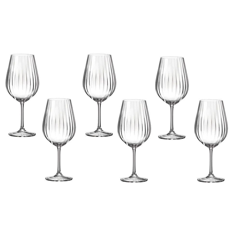 Taças de Vinho Água em Cristal - 400ml - Kit com 6 Peças - Gourmet