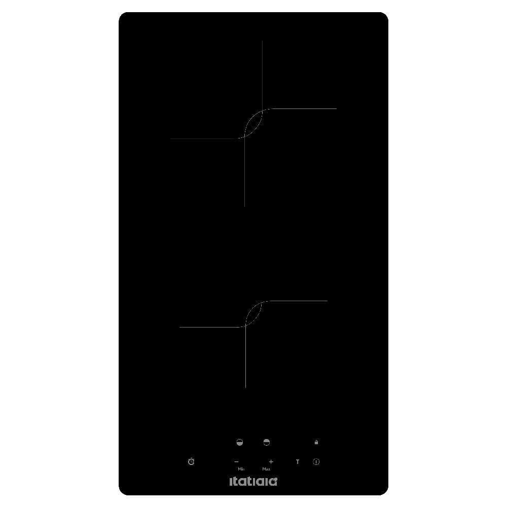 Cooktop Itatiaia Midi 2 Bocas Vidro Preto Indução 220V CIMID2002