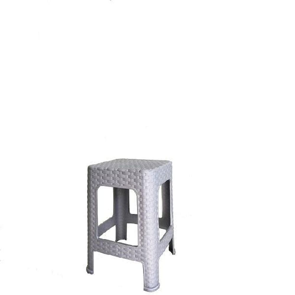 Banqueta Rattan Cinza - Plasnew