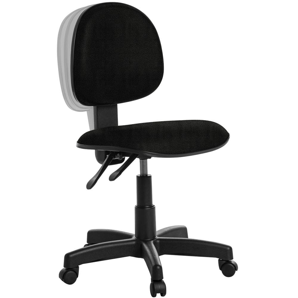 Cadeira Escritorio Executiva Com Back Em Crepe Preto
