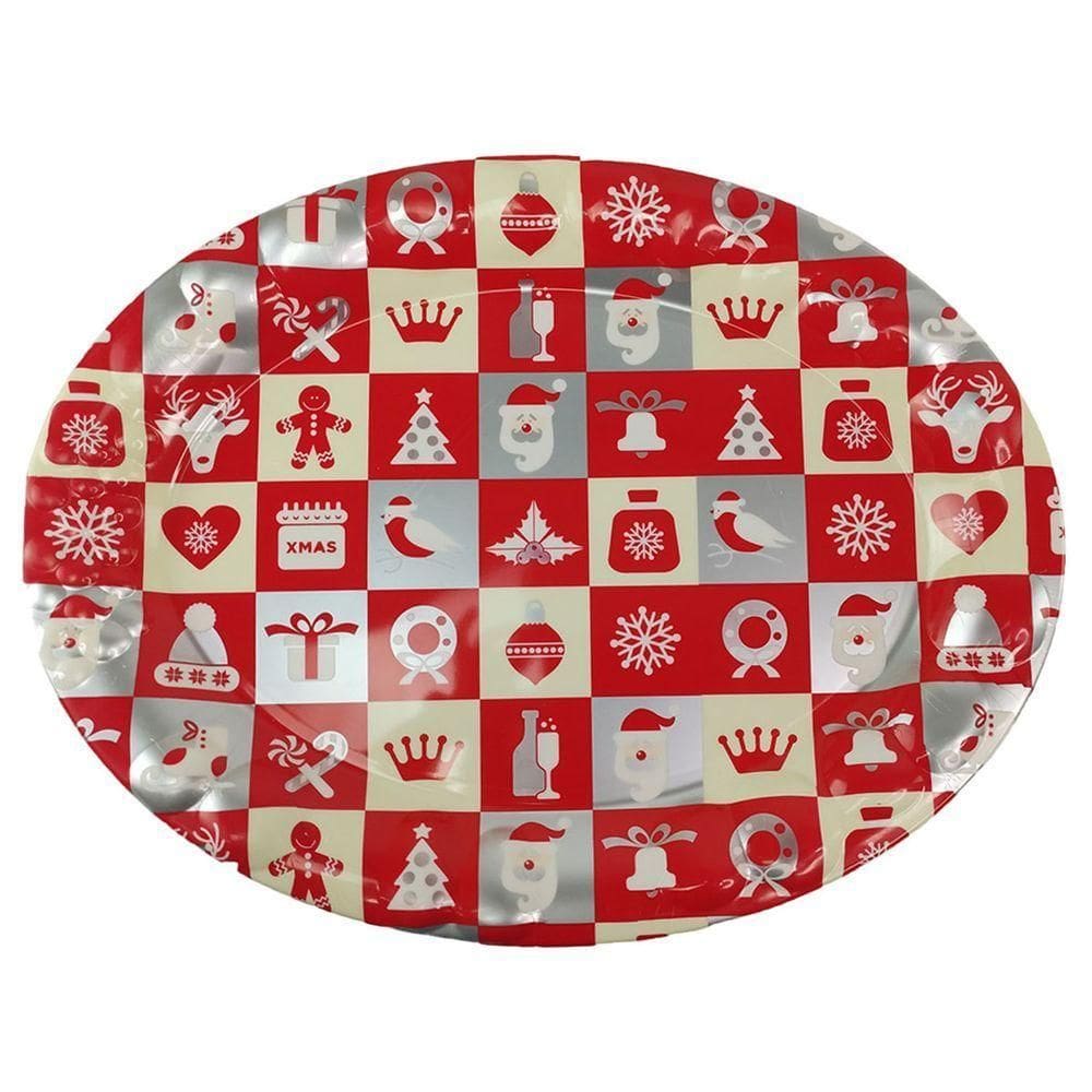 Bandeja Natal Natalino Ceia Comemoraçao Sobremesa Refeiçao Decoraçao Papai Noel Flocos De Neve Reuniao Familia Enfeite Fim De Ano