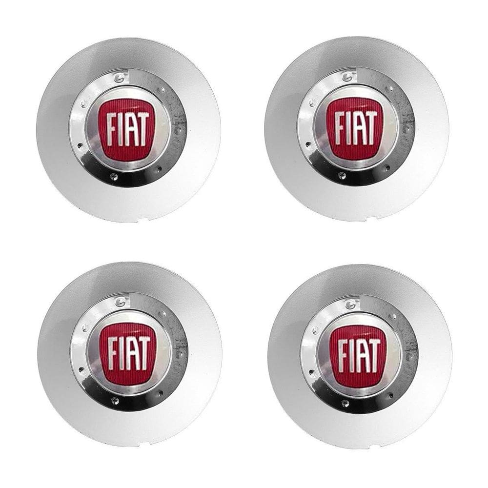 Jogo Calota Centro Roda Scorro S182 Prata Fiat Aro 14 15 17