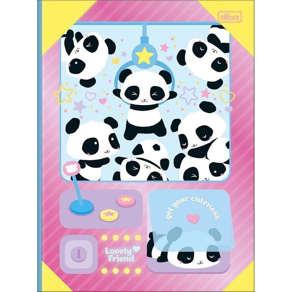 Caderno Brochura Capa Dura Universitário Lovely Friend 80 Folhas Tilibra Estampa 1