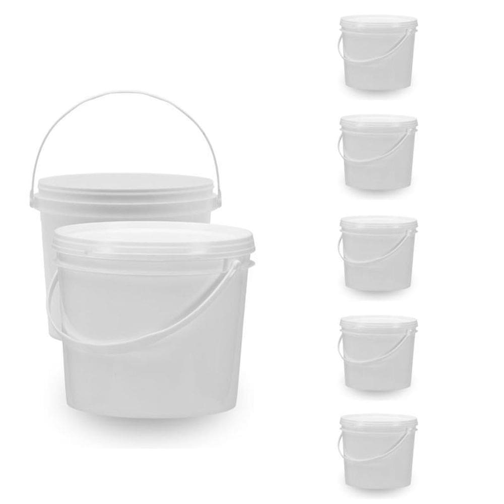 Balde Para Armazenar Tintas 1.8L Branco 5 Pçs
