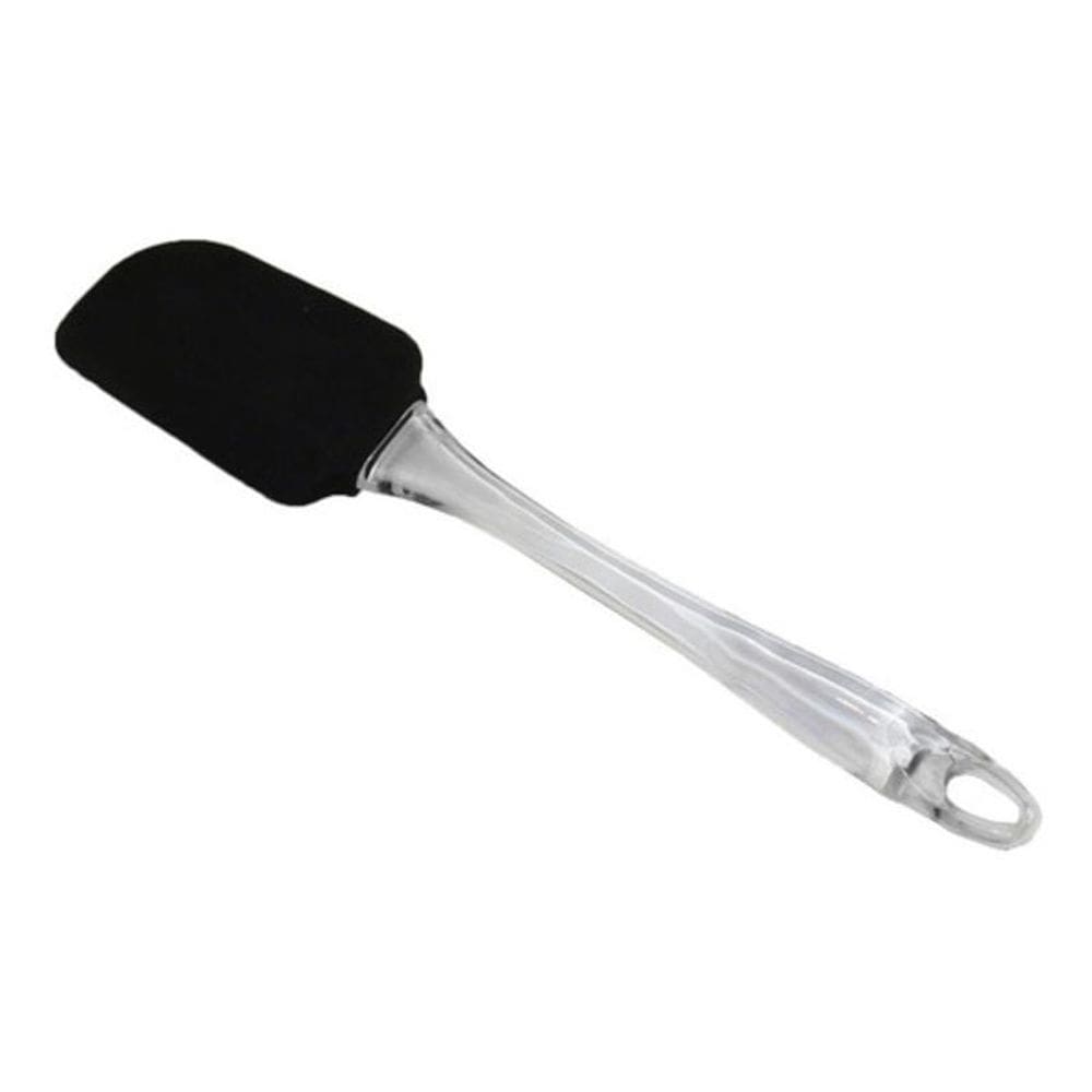 Kit 4 Espátula De Silicone Cabo Plástico Preto