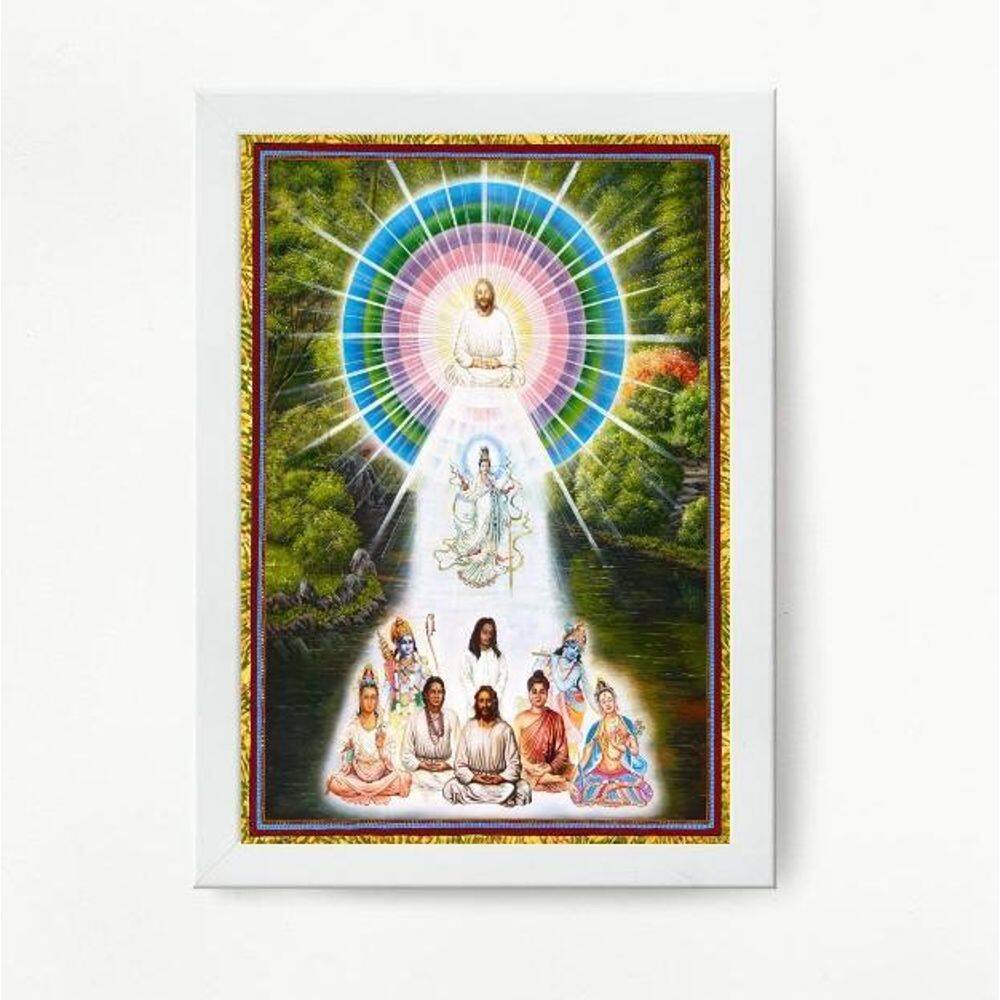 Quadro Decorativo Mestres da Luz 45x34cm - Madeira Branca