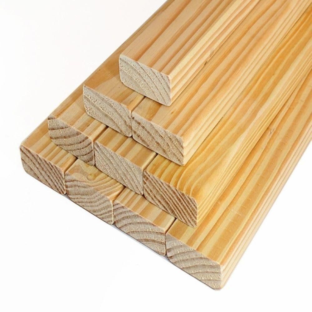Kit 10 Sarrafos De 2cm X 7cm C-150cm Pinus Aparelhado
