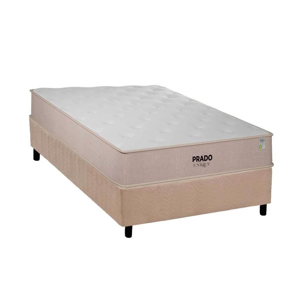 Conjunto Box Solteiro: Colchão Espuma Plumatex D28 Prado + Base Crc Suede Clean (88x188)
