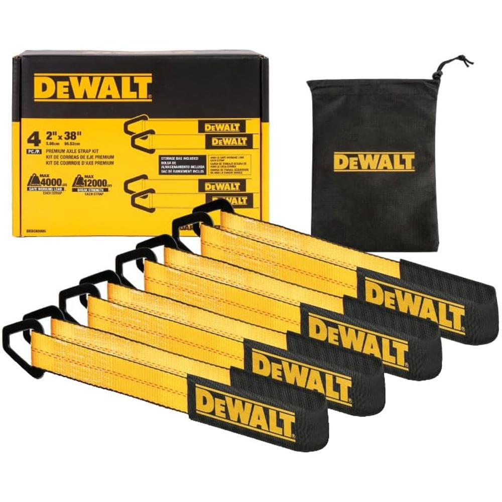 Kit de correias de amarração de eixo DEWALT DXBC80005 preto/amarelo 2 x 38