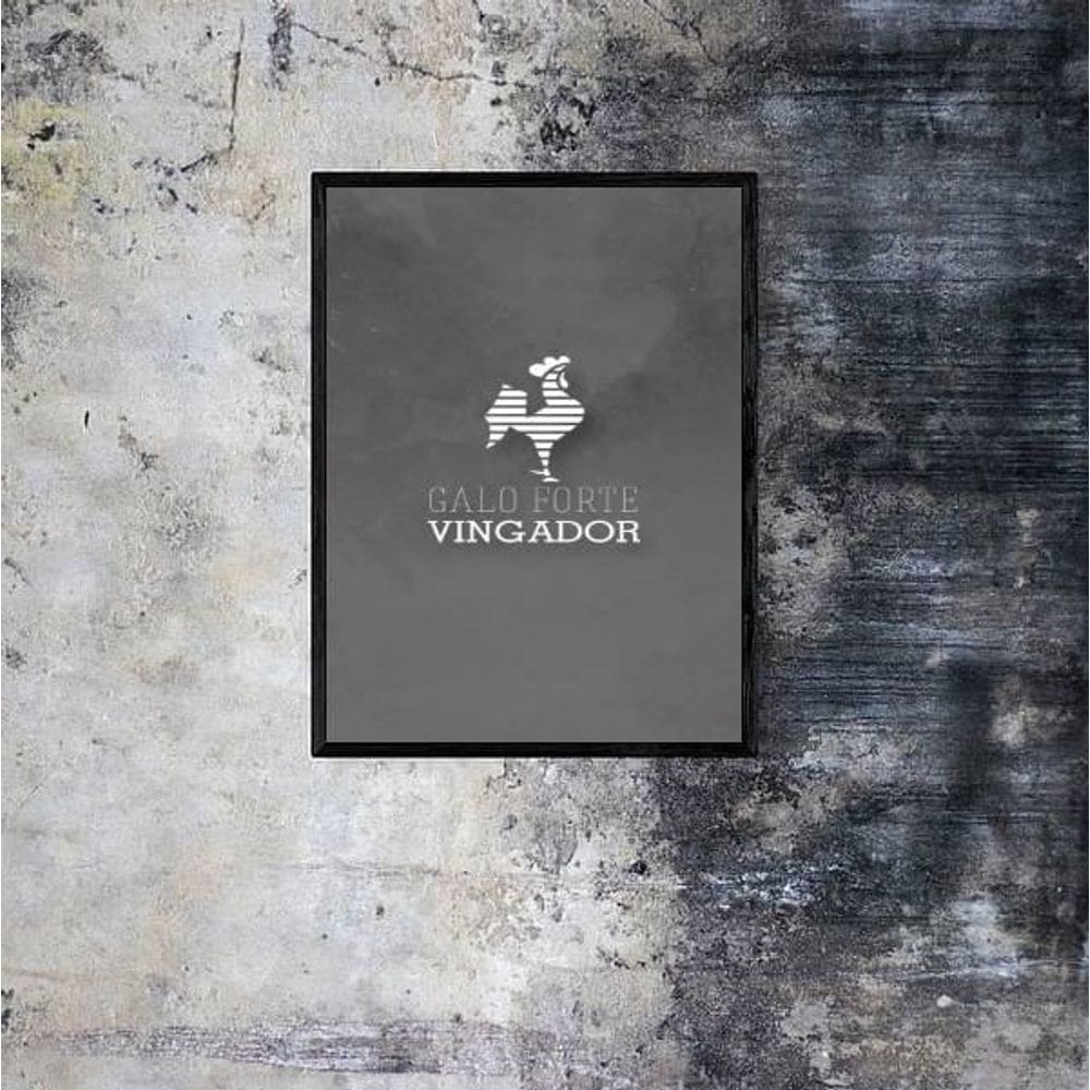 Quadro Decorativo Galo Volpi Fundo Cinza