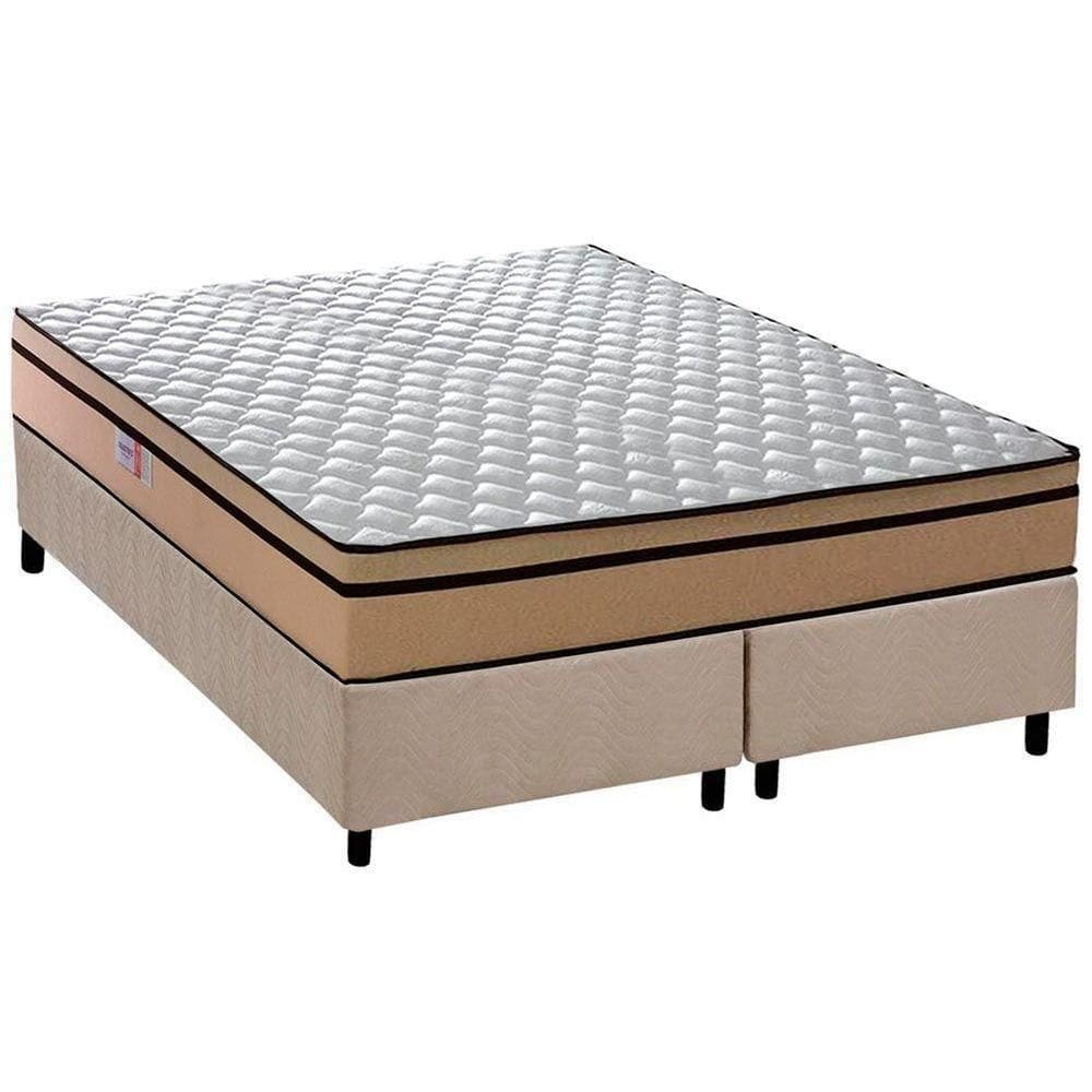 Conjunto Box Queen: Colchão Anatômico Plumatex D45 - Ep - Selectus + Base Crc Suede Clean(158x198)