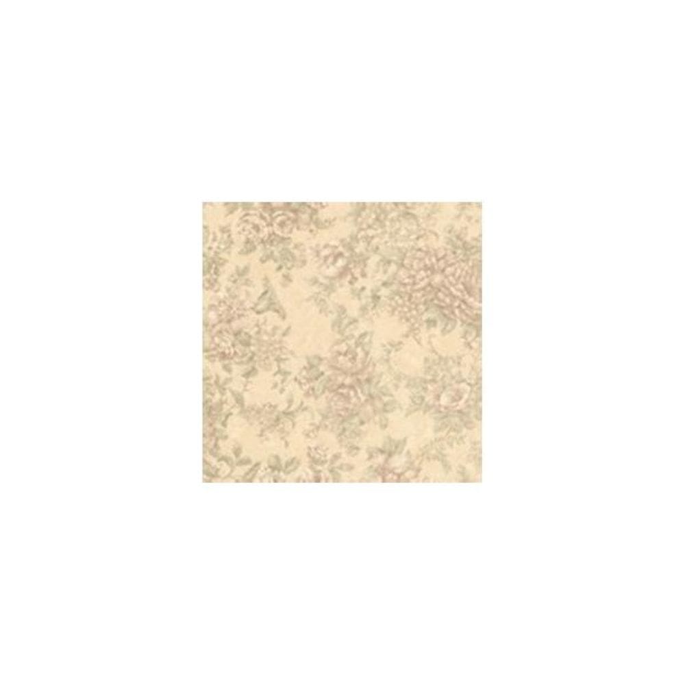 Papel De Parede Bege Escuro Com Floral  K&G