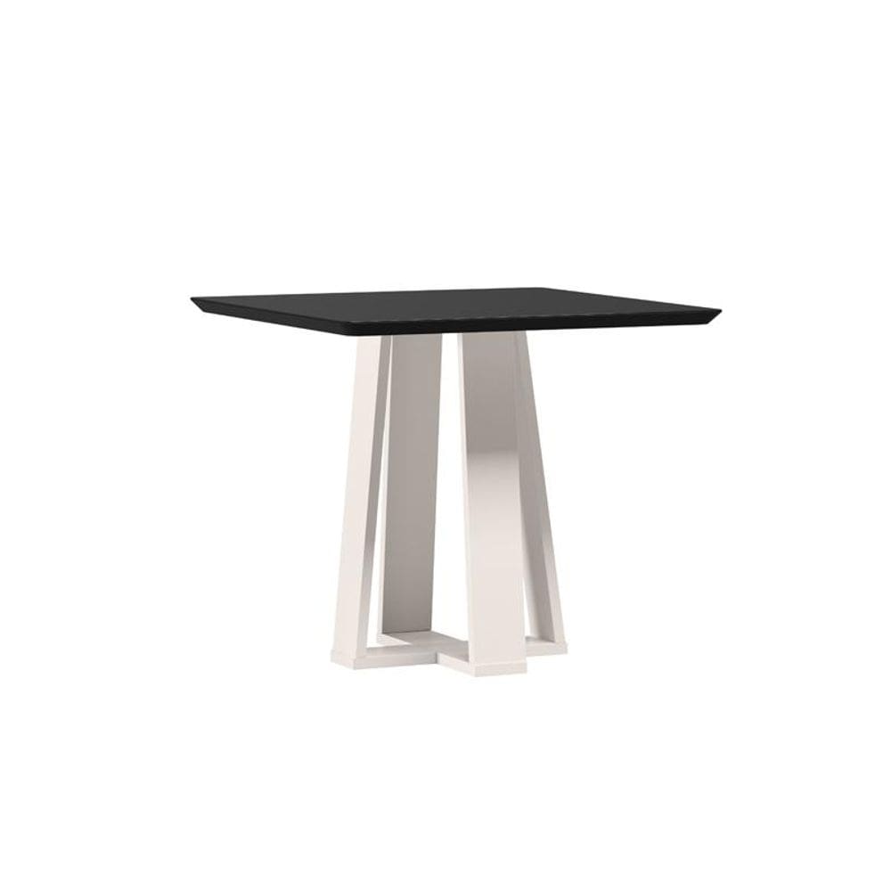 Mesa Jantar Rubi 120X80 Off White/Preto - NC