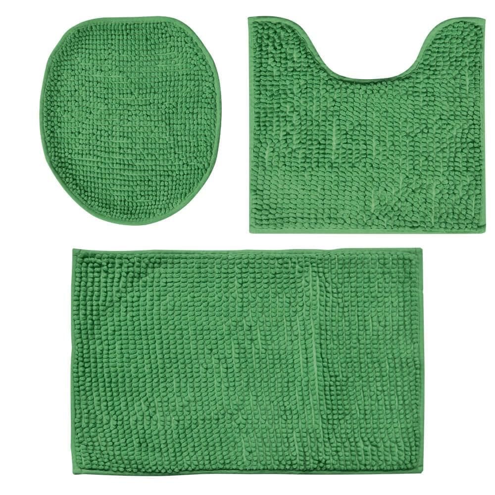 Jogo de Tapete Para Banheiro de Microfibra Antiderrapante Soft Ball Short 3 peças - Rio Home