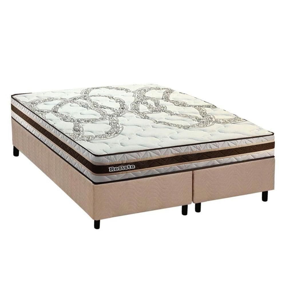 Conjunto Box King: Colchão Espuma Paropas D45 Resiste Hotel Douface + Base Crc Suede Clean (193x203)