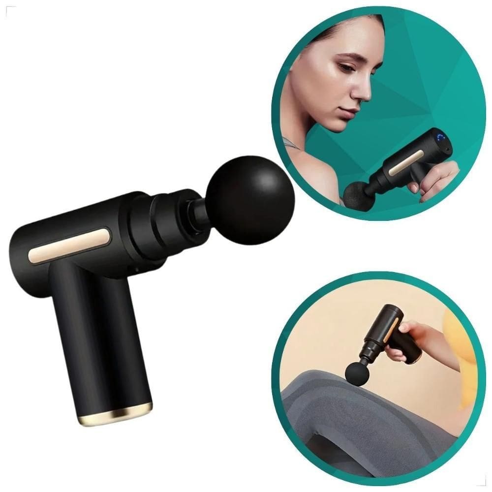 Massageador Portátil Pistola Elétrica Alivia Dores