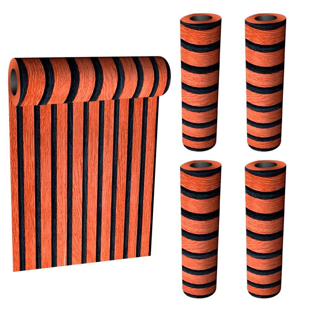 Papel de Parede Adesivo Ripado Decorativo 4 Rolos 45cm x 5m - Rio Home