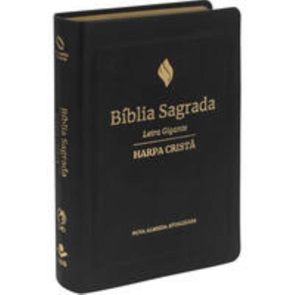 Biblia Naa Com Harpa Crista Letra Gigante - Preta
