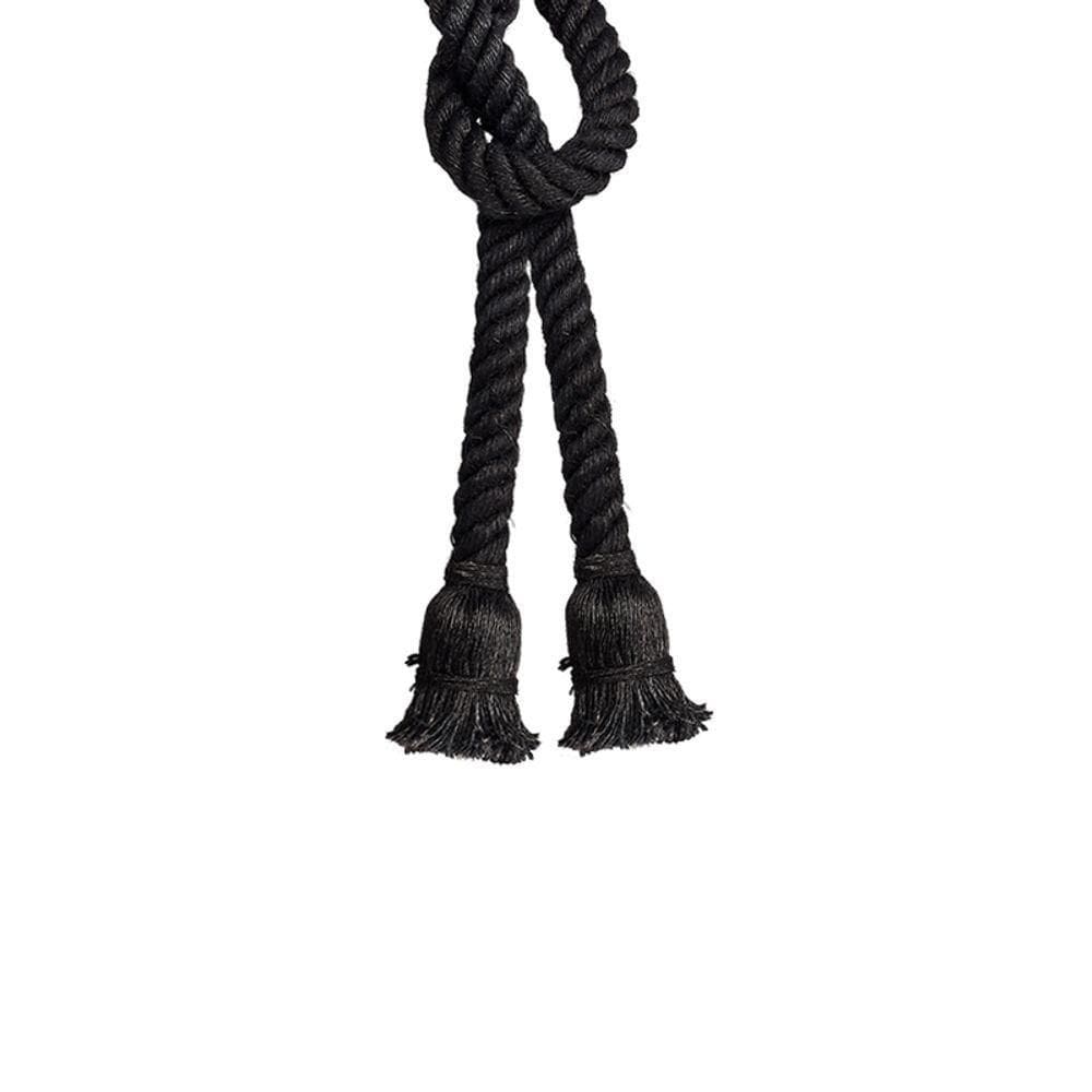 Lustre Pendente Corda Para 2 Lâmpadas Preto E27 Bivolt