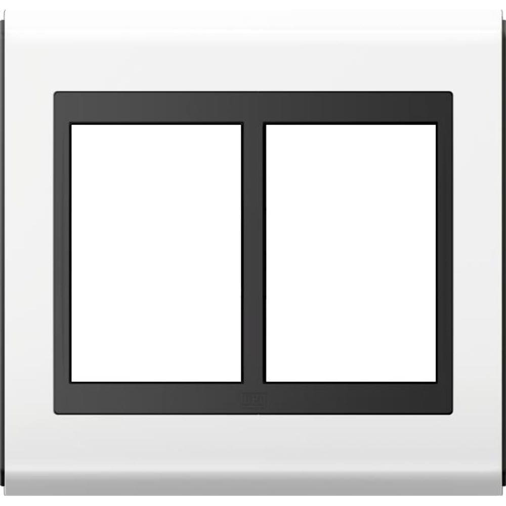Placa 4X4 Refinatto Style 6 Posições Branco / Preto