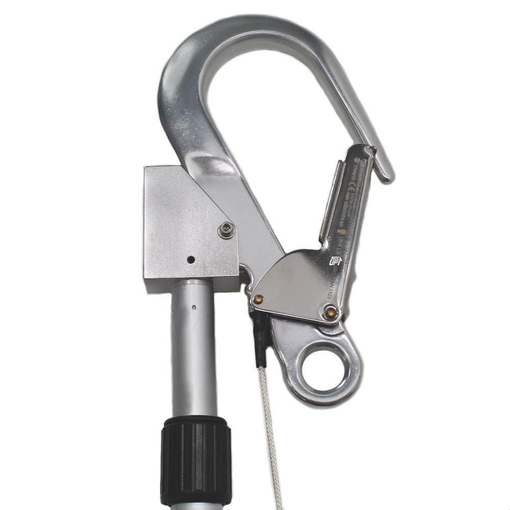 Vara De Manobra Sideup Telescópica 6 Metros Com Gancho 60mm, Mosquetão Oval E Corda 12mm