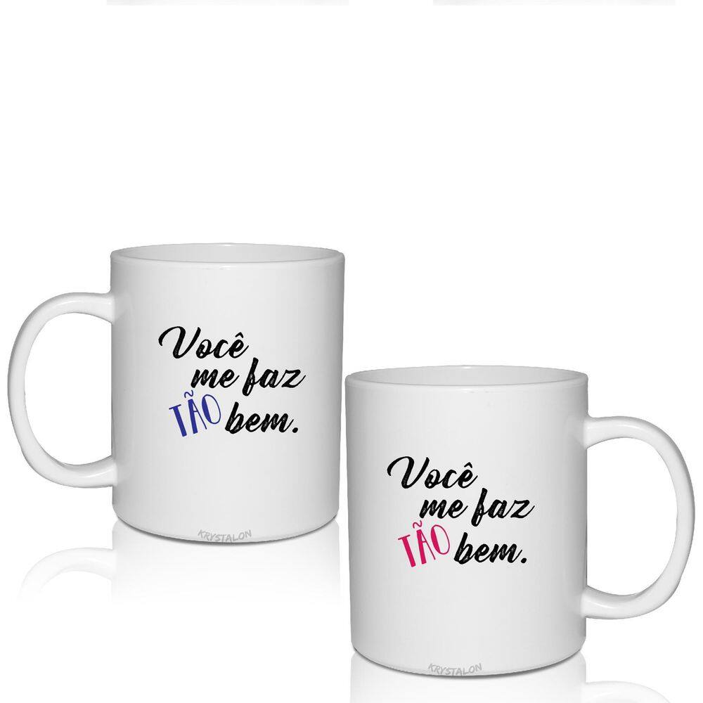 Kit 2 Canecas Brancas Personalizadas Frases De Amor 2