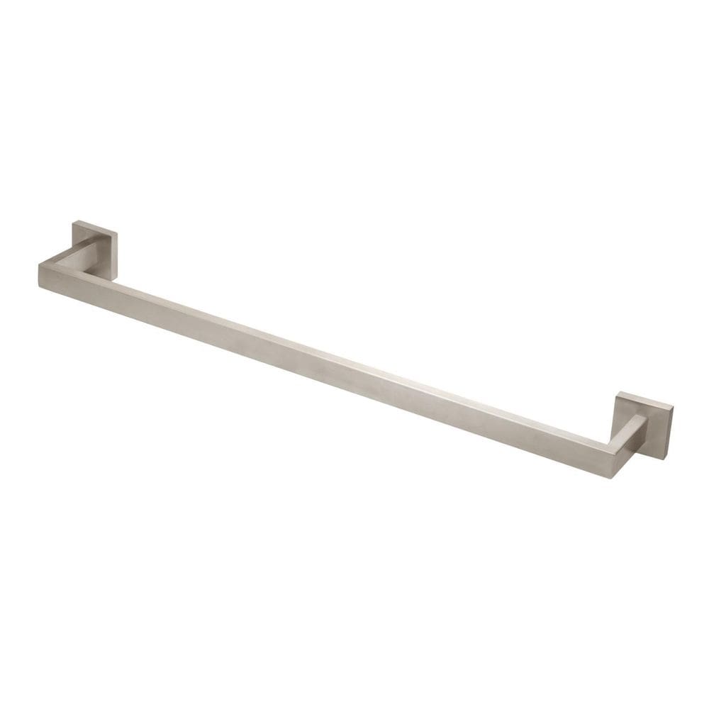 Porta Toalha Banho Barra Quadrado Inox Escovado 100% Metal