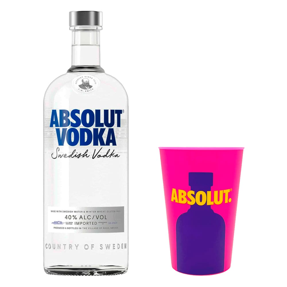 Vodka Sueca Absolut Tradicional 1l + Copo