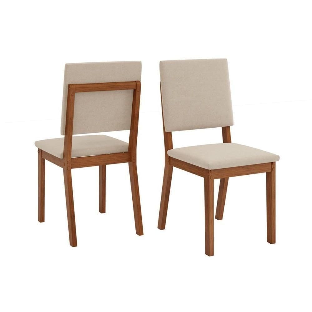 Cadeira De Cozinha Talia Freijó Suede Creme