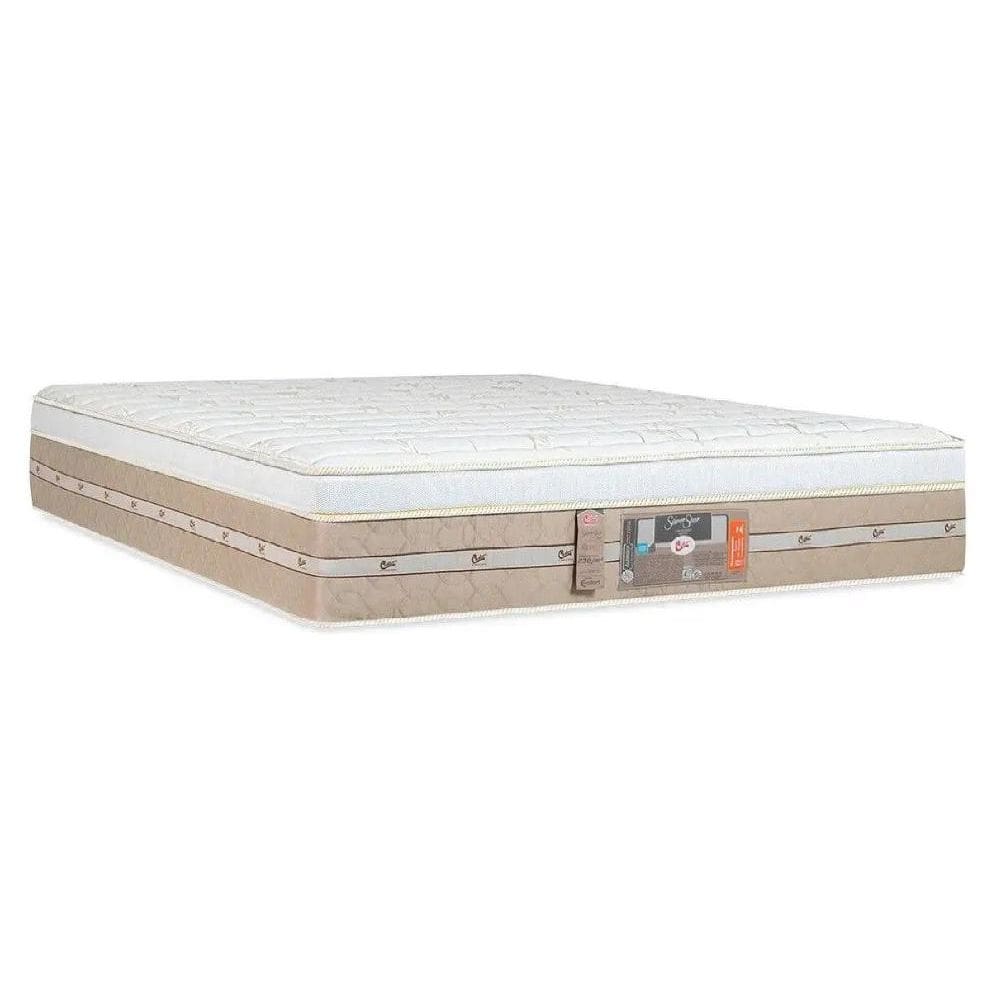 Colchão Casal Castor Silver Star Air Molas Ensacadas E Euro Pillow 32X138X188 Branco/Bege