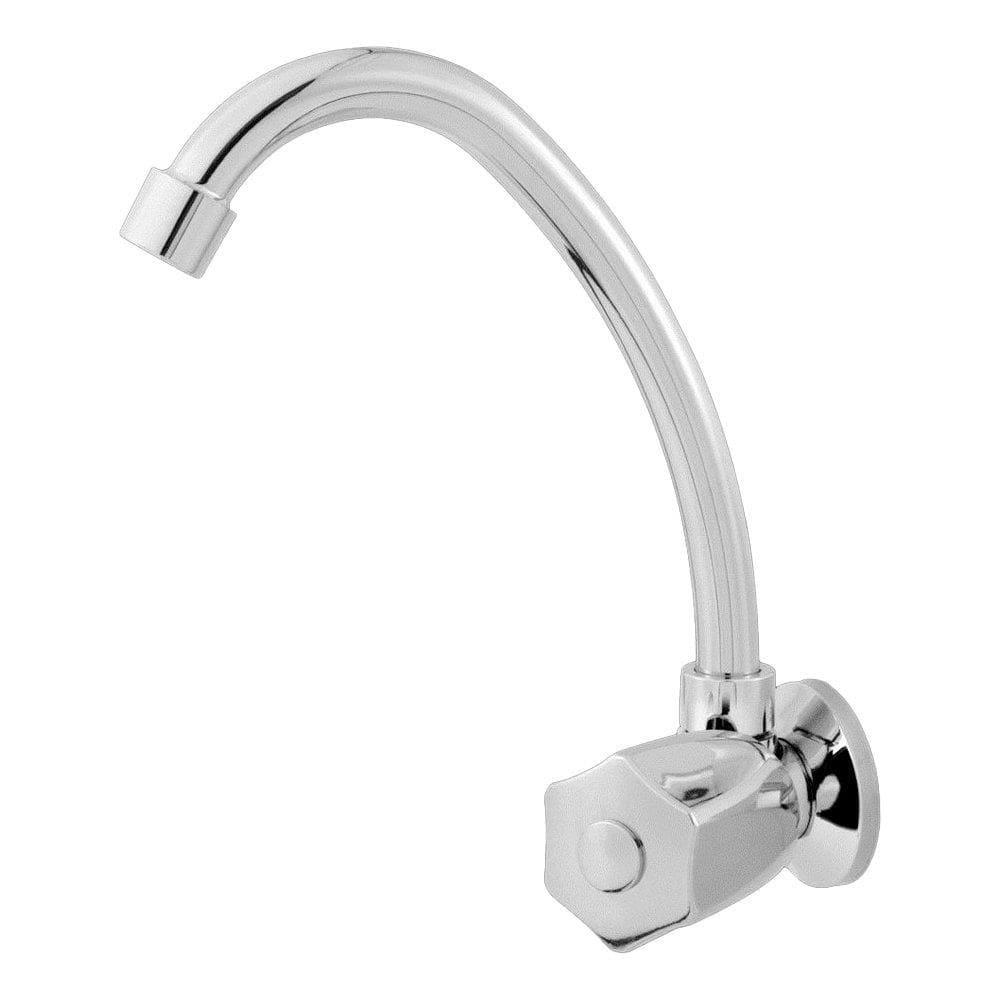 Torneira Cozinha Parede Metrox Lite 2060 C50 - Cromado Com Bica Alta Móvel 1/4 de Volta