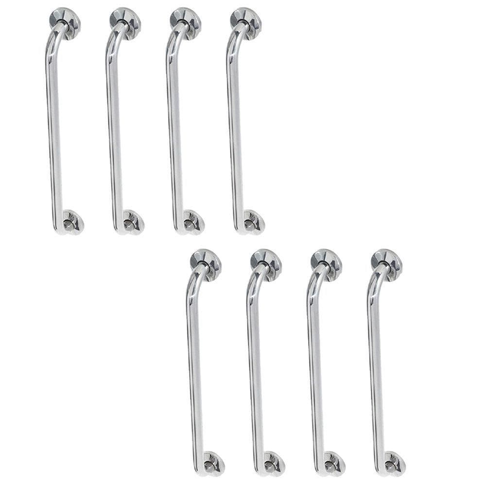 Alça De Apoio Barra 60cm Inox Kit 8 Unidades Acessibilidade Suporte Idoso Cadeirante Resistente Segurança Banheiro Corrimao Escada