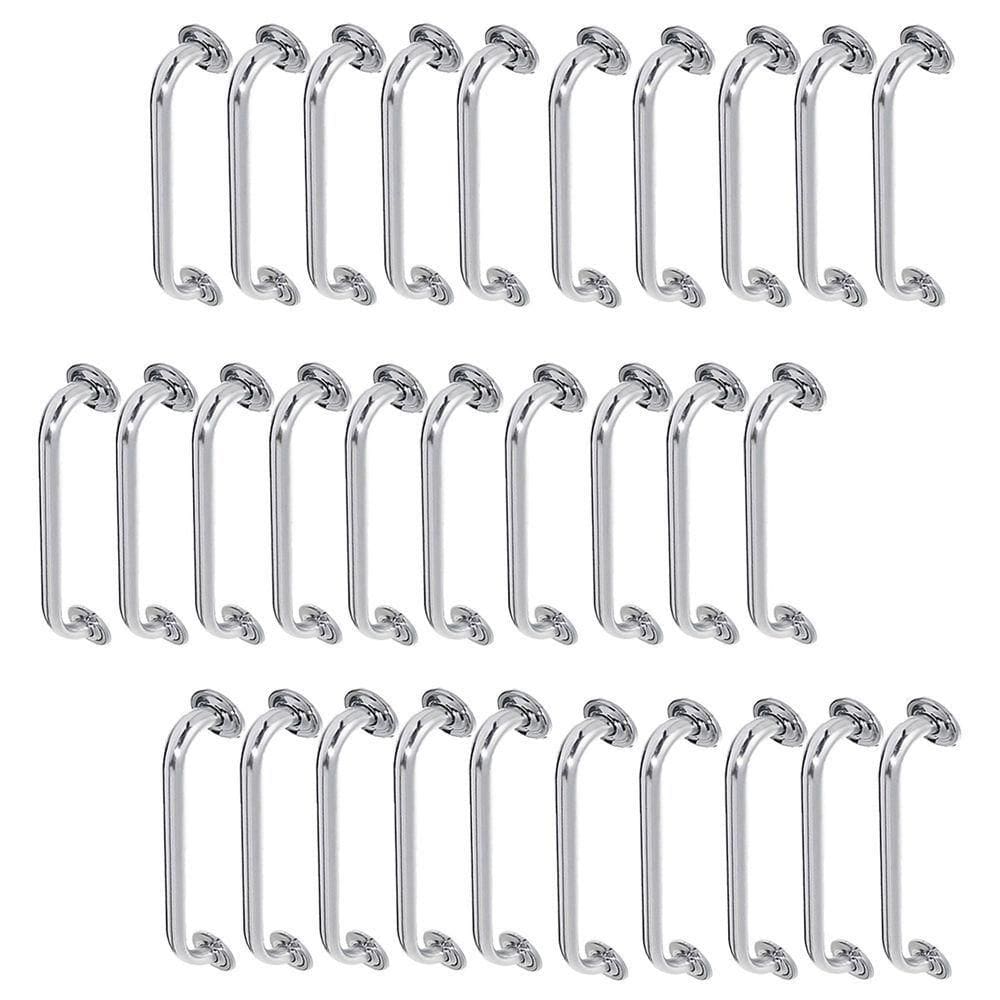 Alça De Apoio Inox Barra 50cm Kit 30 Unidades Acessibilidade Idoso Cadeirante Banheiro Corrimao Deficiente Suporte