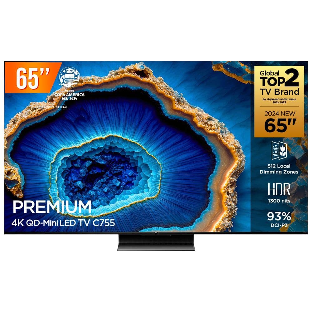 Smart TV QD Mini LED 65 Google TV Ultra HD 4K TCL C755 Comando de Voz HDR10 120Hz HDMI 2.1 VRR