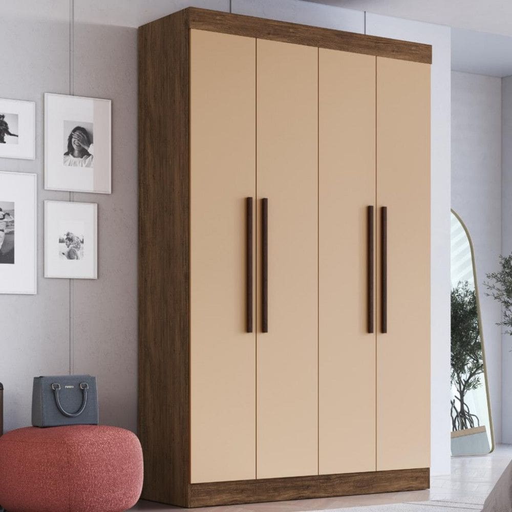 Guarda Roupa Solteiro 4 portas 100 MDF Orlando Doripel