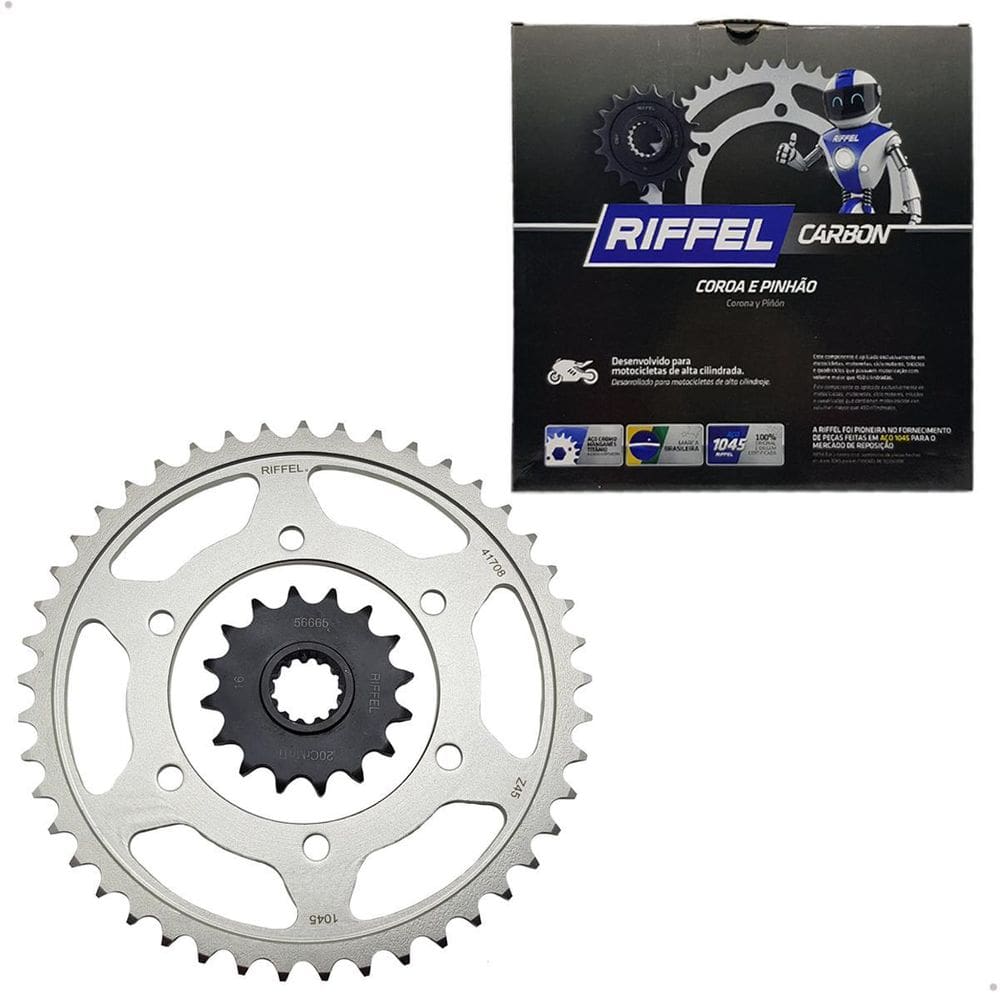 Kit Coroa Pinhão Riffel Mt 09 Mt 07 Tracer Xsr 900 Tracer Gt