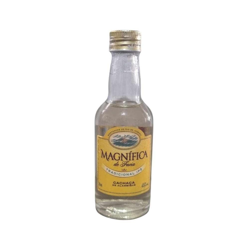 Cachaça Magnífica de Faria Tradicional Ipê 50ml - Garrafa de Vidro