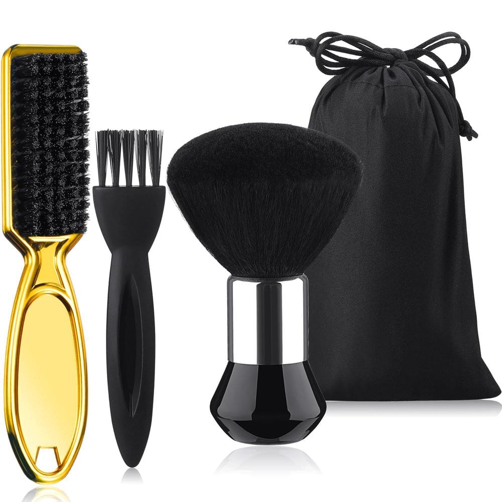 Barber Neck Duster Brush Patelai, conjunto de modelagem de cabelo de 3 peças