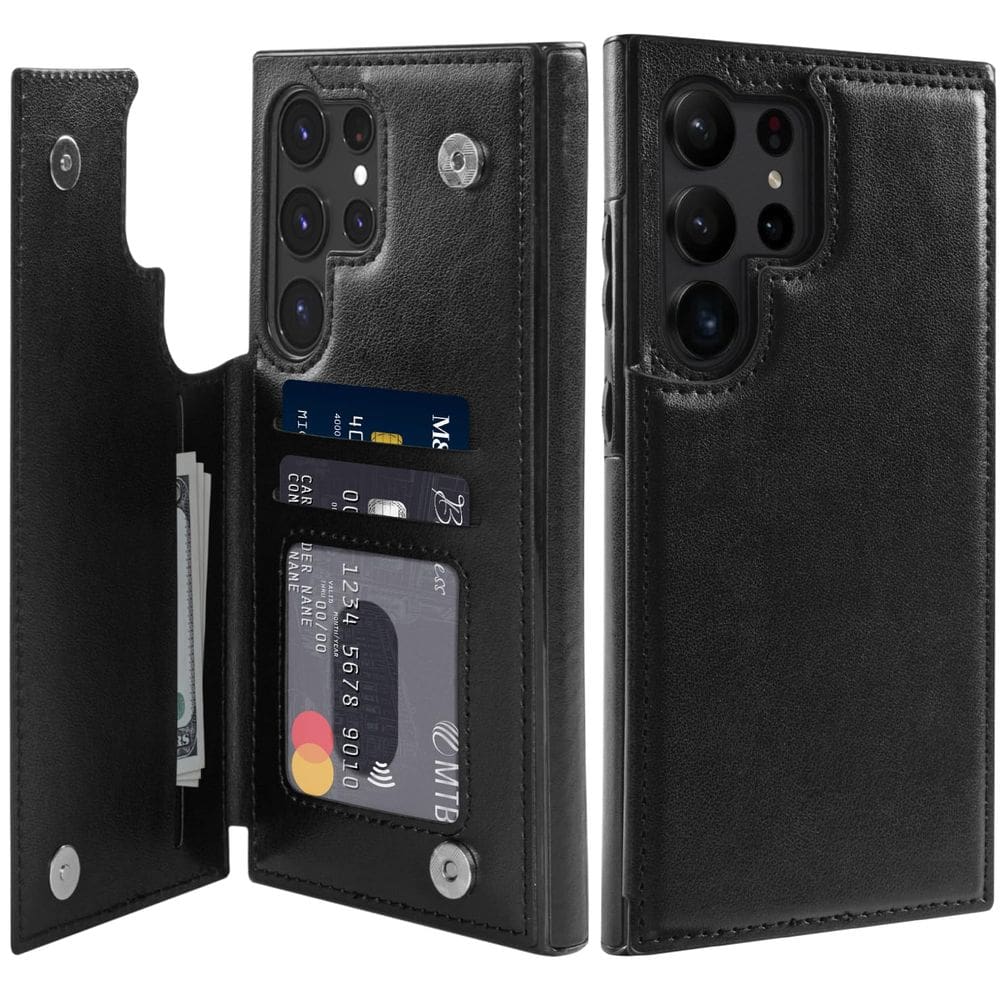 Capa tipo carteira LETO para Samsung Galaxy S25 Ultra 6.8 - preta