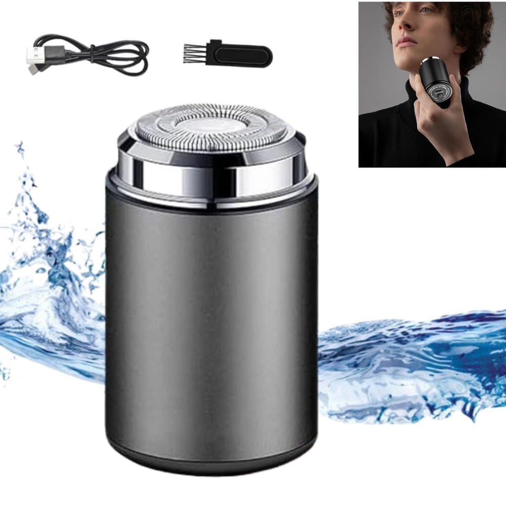Barbeador elétrico CRIVERY Mini Portable para homens cinza