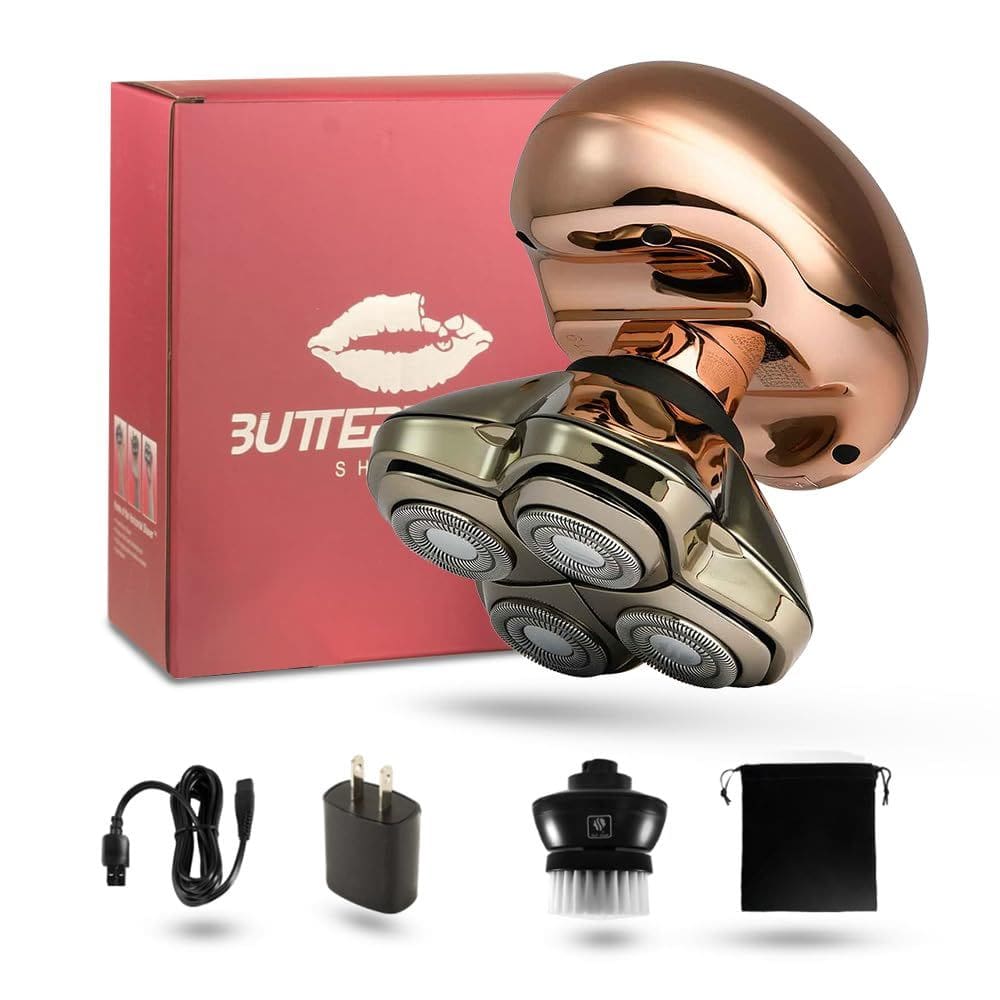 Barbeador elétrico Skull Shaver Butterfly Kiss Pro Rose Gold
