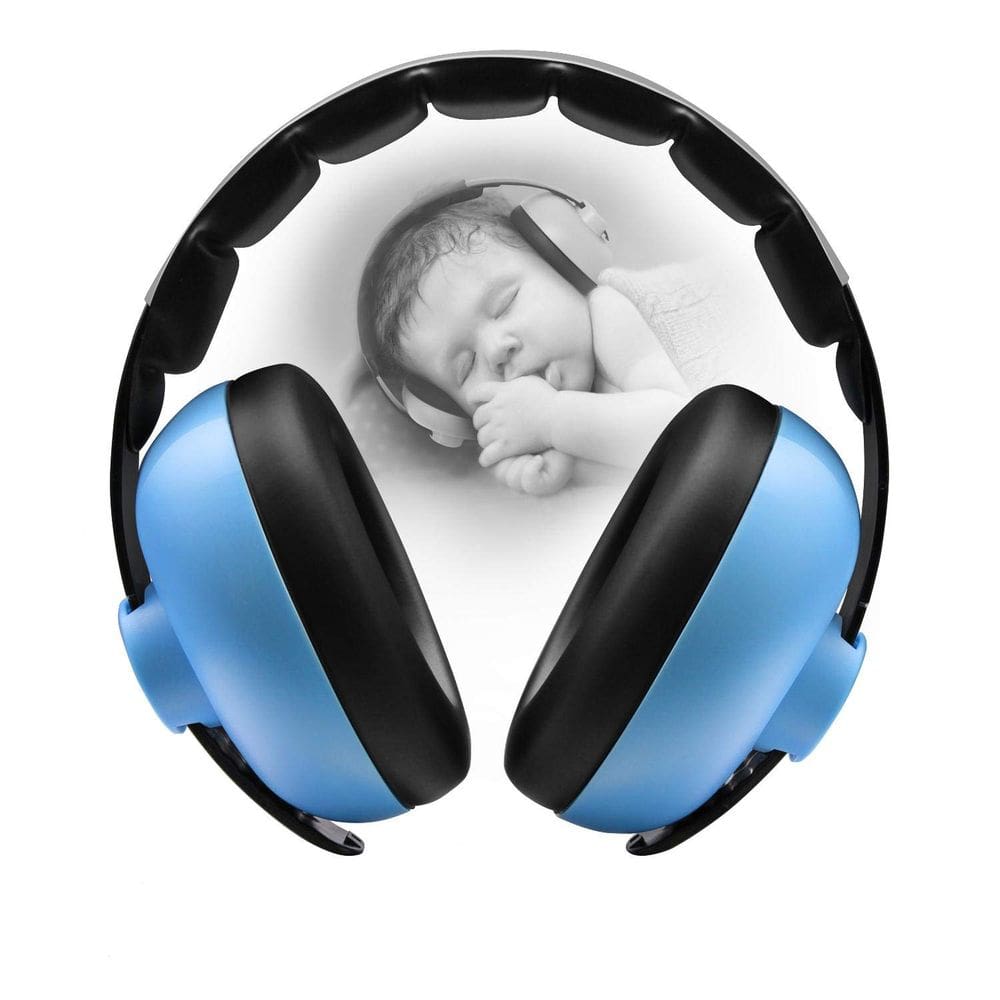 Fones de ouvido com cancelamento de ruído BBTKCARE para bebês 3M-3Y (azuis)