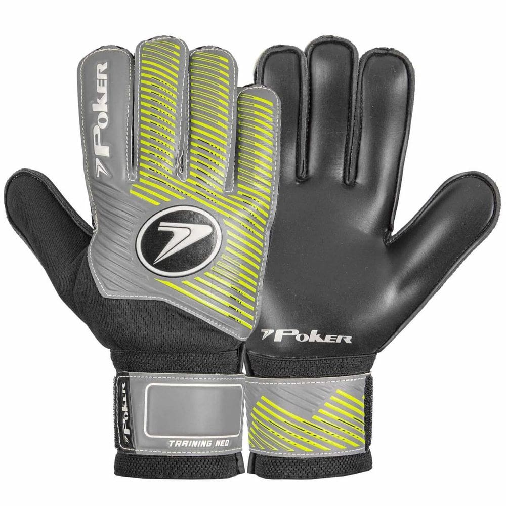 Luva de Goleiro Poker Training Neo - Cinza e Verde