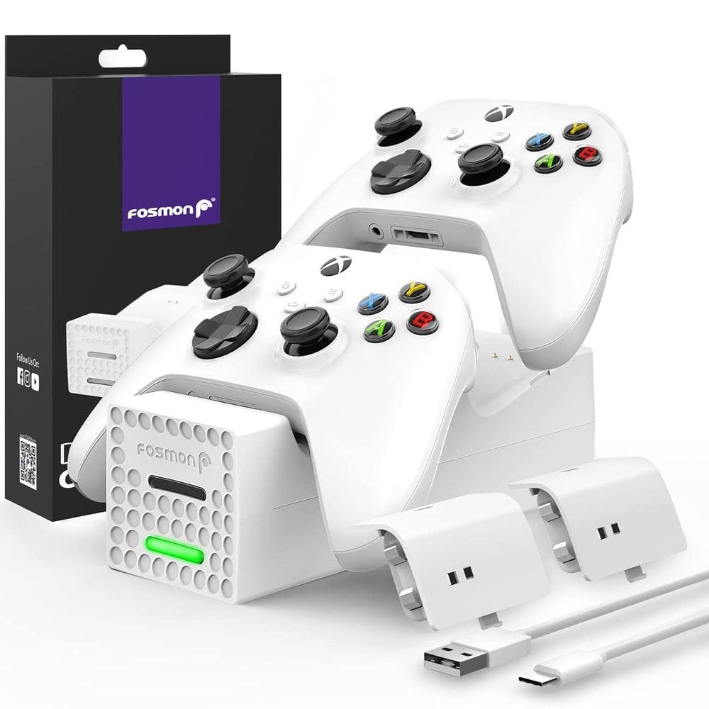 Carregador de controle Fosmon Dual 2 para Xbox Series X/S Branco