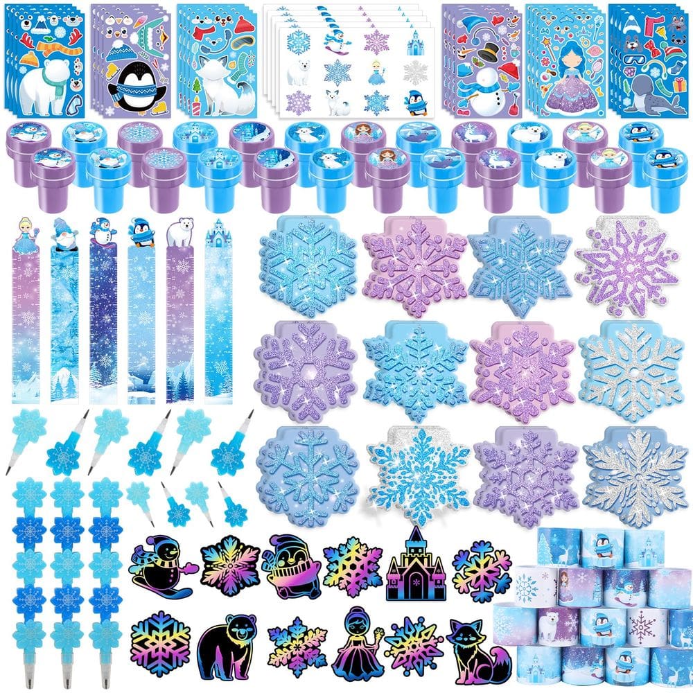 Conjunto de papelaria BenLouis Frozen, 108 unidades, caderno, lápis, régua