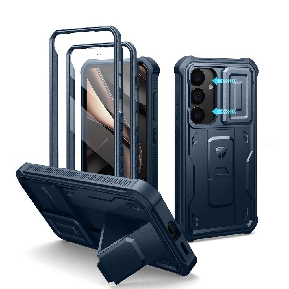 Capa Dexnor para Samsung Galaxy S25 com capa de câmera azul marinho