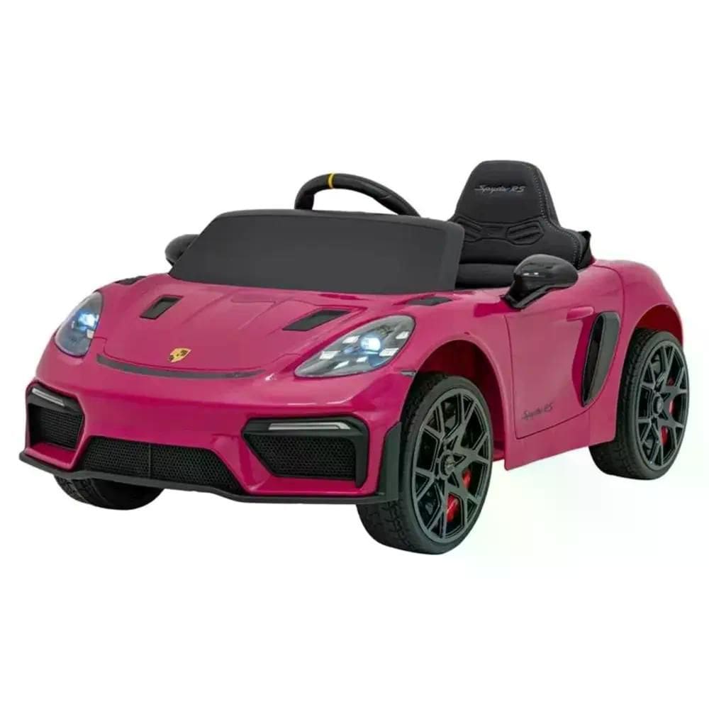 Carro Elétrico Infantil Porsche Spyder 718 RS 12V Rosa Bel