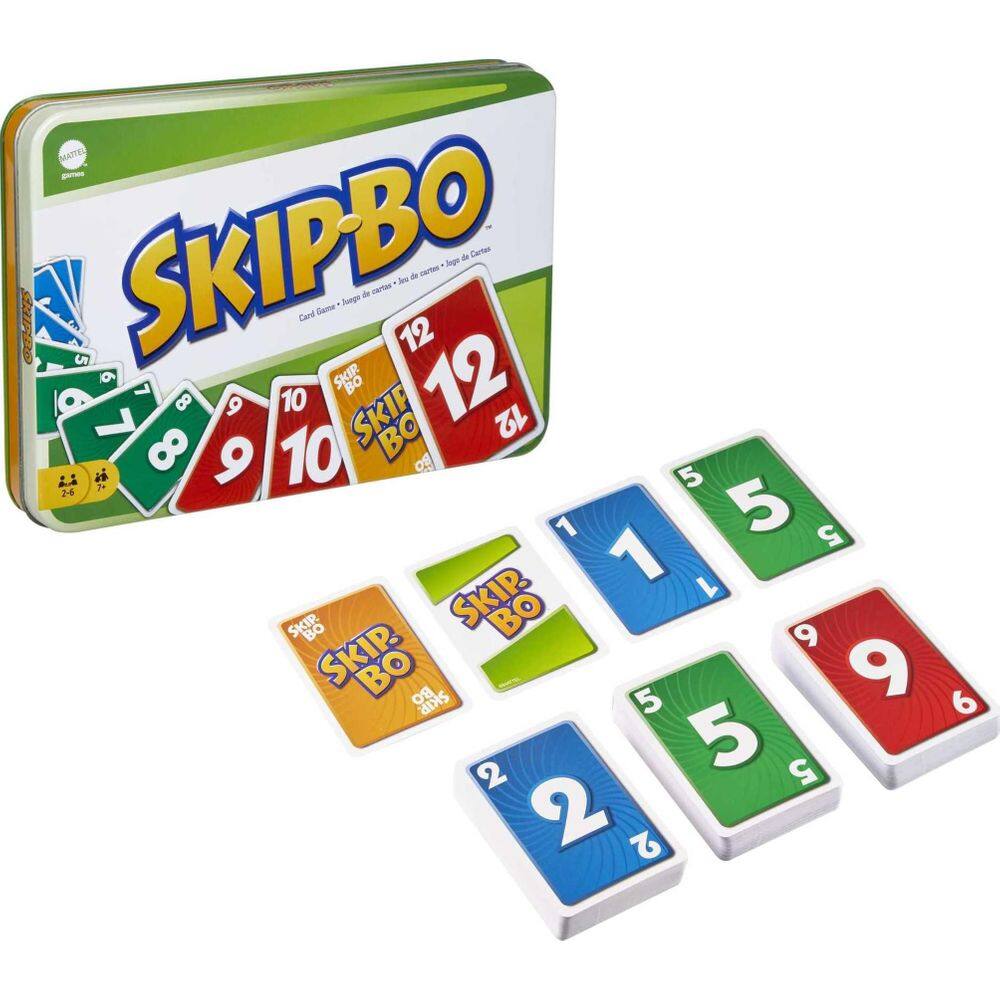 Jogo de cartas Mattel Games Skip-Bo para crianças, adultos e família