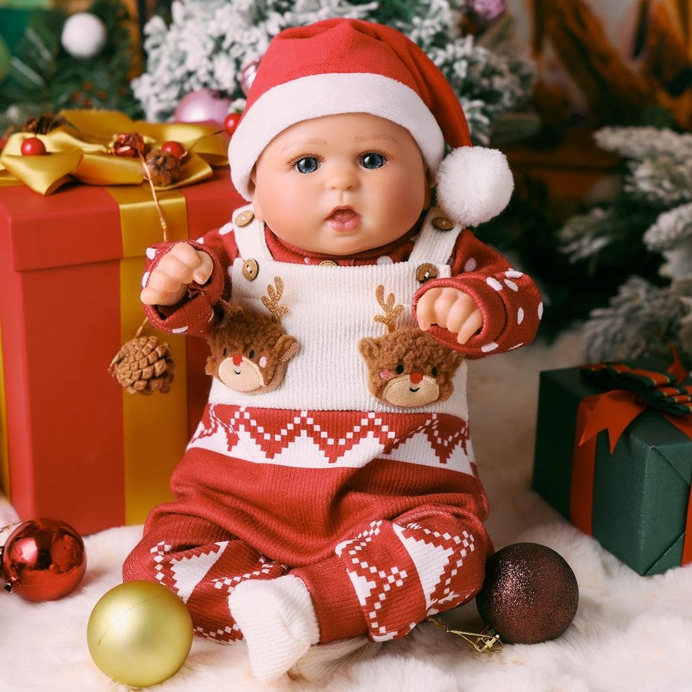 Boneca Reborn Baby Doll BABESIDE Festive Style 50 cm com caixa de presente