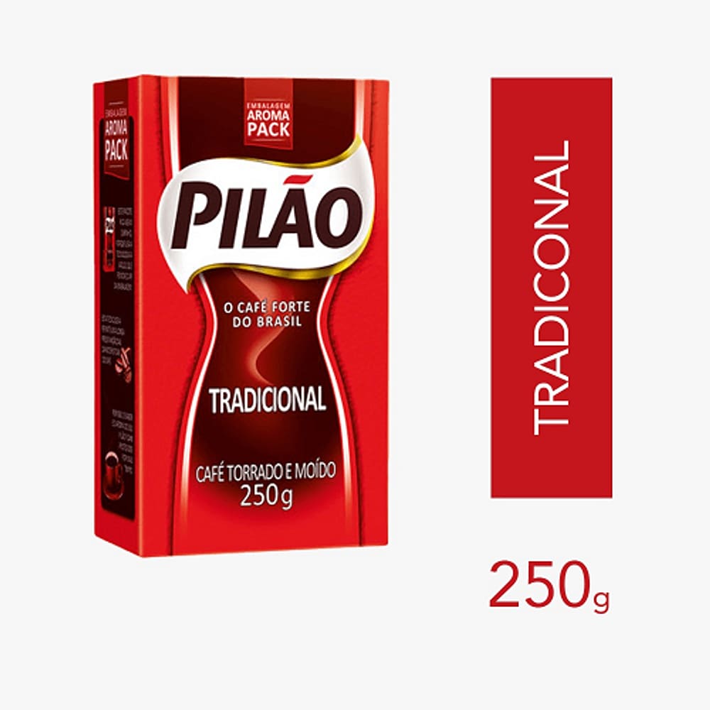 Café Pilão Tradicional Torrado E Moído 250G = Vácuo